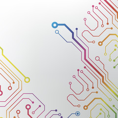 Poster - abstract technology hi-tech circuit board texture