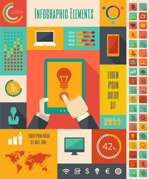 IT Industry Infographic Elements. Vector Illustration EPS 10.
