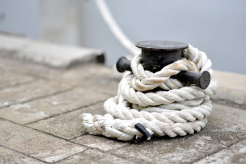 An image of a rope in a port of USA