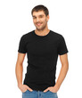 © Syda Productions - man in blank black t-shirt