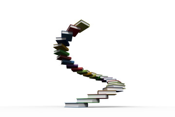 Poster - Steps made out of books