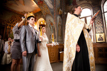 Old Russian Traditional Wedding In Orthodox Church