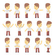 © artenot - urban character set in different poses. simple flat design.
