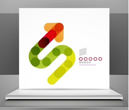 Arrow background abstract geometric template