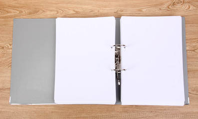 Wall Mural - Open file folder on desk