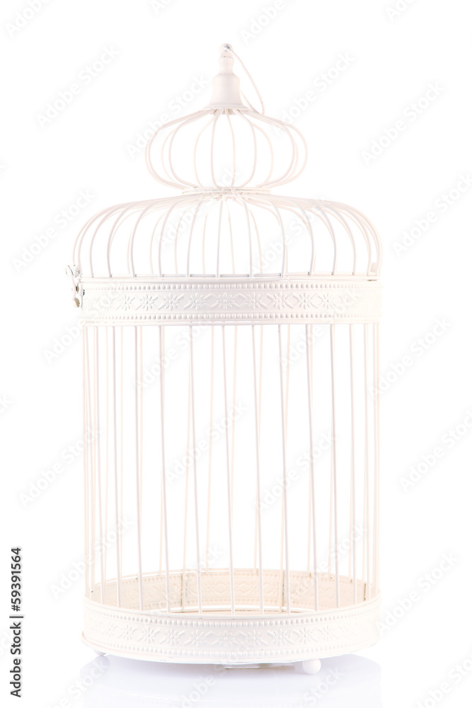 Beautiful decorative cage, isolated on white
