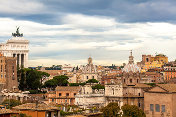 View of the national ,monument a Vittorio Emanuele II from the r