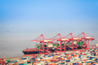 © chungking - container terminal with foreign trade background