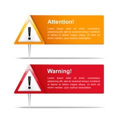 Wall Mural - Attention and Warning Banners