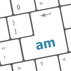 Poster - Keyboard (detail) with Americium element button