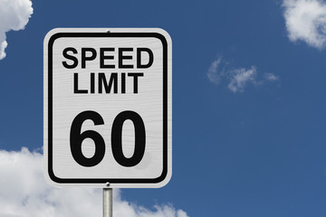 Poster - Speed Limit 60 Sign