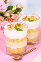 Sticker - Delicious dessert with banana and caramel