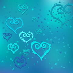 Poster - Vector Pattern of Hearts