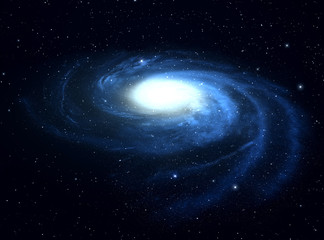 Wall Mural - spiral galaxy in deep space.
