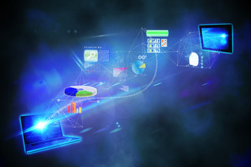 Poster - Computer connection background