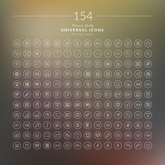Poster - set of elegant icons for web and mobile