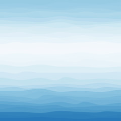 Aufkleber - Abstract Blue Wavy Background