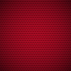Poster - Red Background with Circle Perforated Pattern