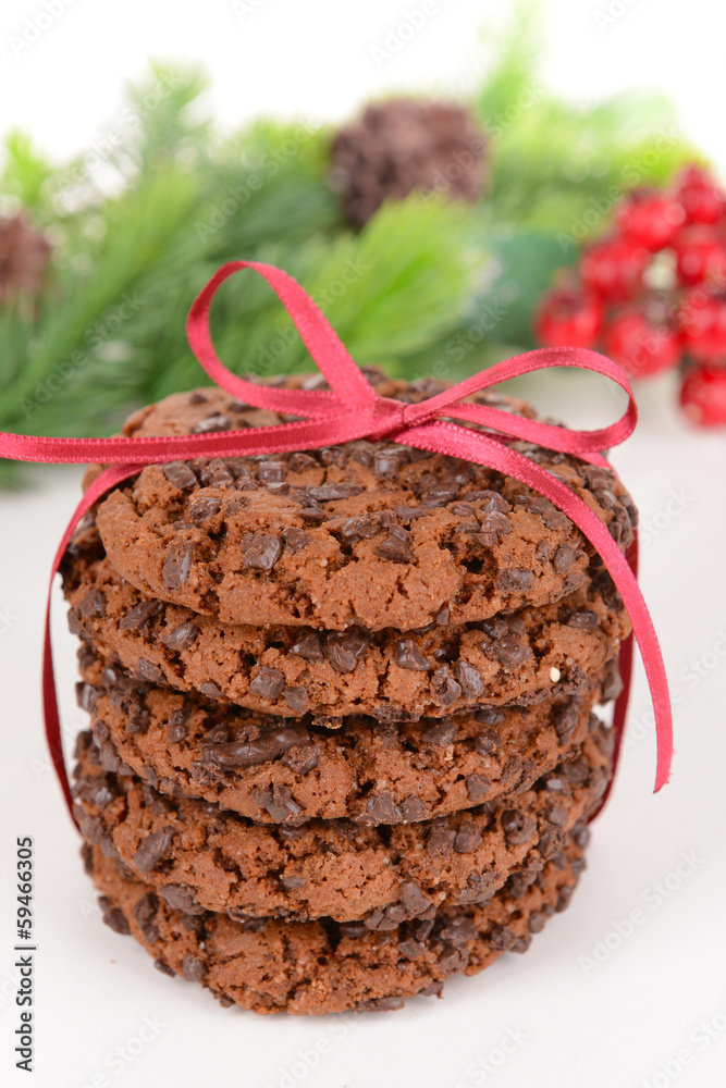 Sweet cookies on table close-up