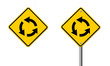 grunge traffic circle arrow sign , Part of a series.