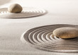 canvas print picture - zen balance with stones and sand