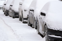 Cars After Winter Snowfall