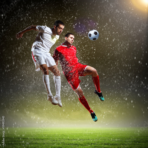 Foto-Stoff bedruckt - Two football player (von Sergey Nivens)