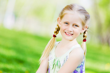 Wall Mural - Little girl in park