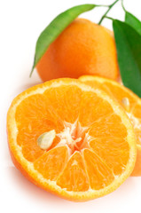 Wall Mural - Fresh tangerines close-up