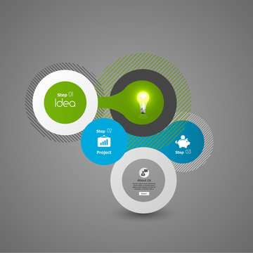 Modern infographics bubble speech template style. Vector illustr