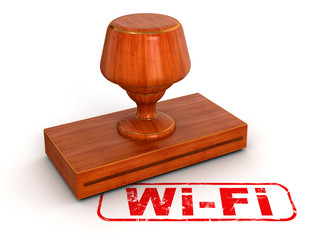 Poster - Rubber Stamp Wi-Fi (clipping path included)