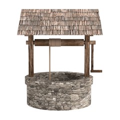 Wall Mural - realistic 3d render of medieval well