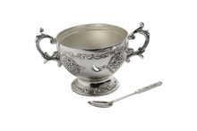 Antique Silver Cup And Spoon