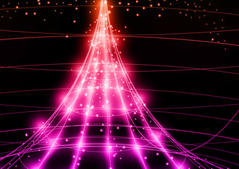 Wall Mural - Neon Technology Background.