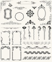 Vector Set Design Elements And Page Decoration.