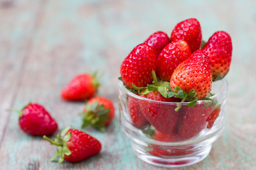 fresh ripe red strawberries