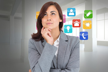 Poster - Composite image of focused businesswoman
