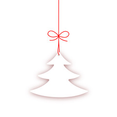 Poster - Christmas tree-shaped Price Tag (merry happy january sale)