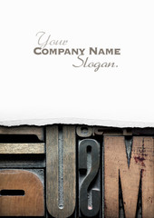 Poster - Torn paper and vintage letters