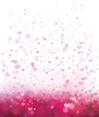 Wall Mural - vector pink background with hearts for valentine's day design.