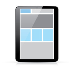 Fototapete - Web coding responsive html and css web design in tablet