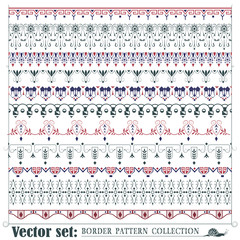 Wall Mural - vector set of abstract elements for creating borders and frames