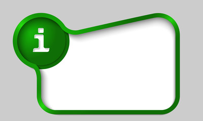Leinwandbilder - green text box for any text with info icon