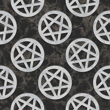 Pentagram. Seamless Marble Pattern.