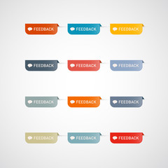 Sticker - Colorful feedback icons