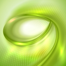 Green Spiral Abstract Background.
