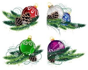 Wall Mural - Christmas decorations set