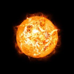 detailed sun in space