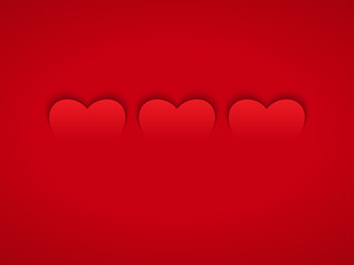 Poster - Three Red Hearts