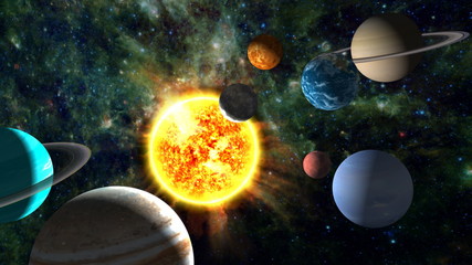 Wall Mural - Condensed Solar System